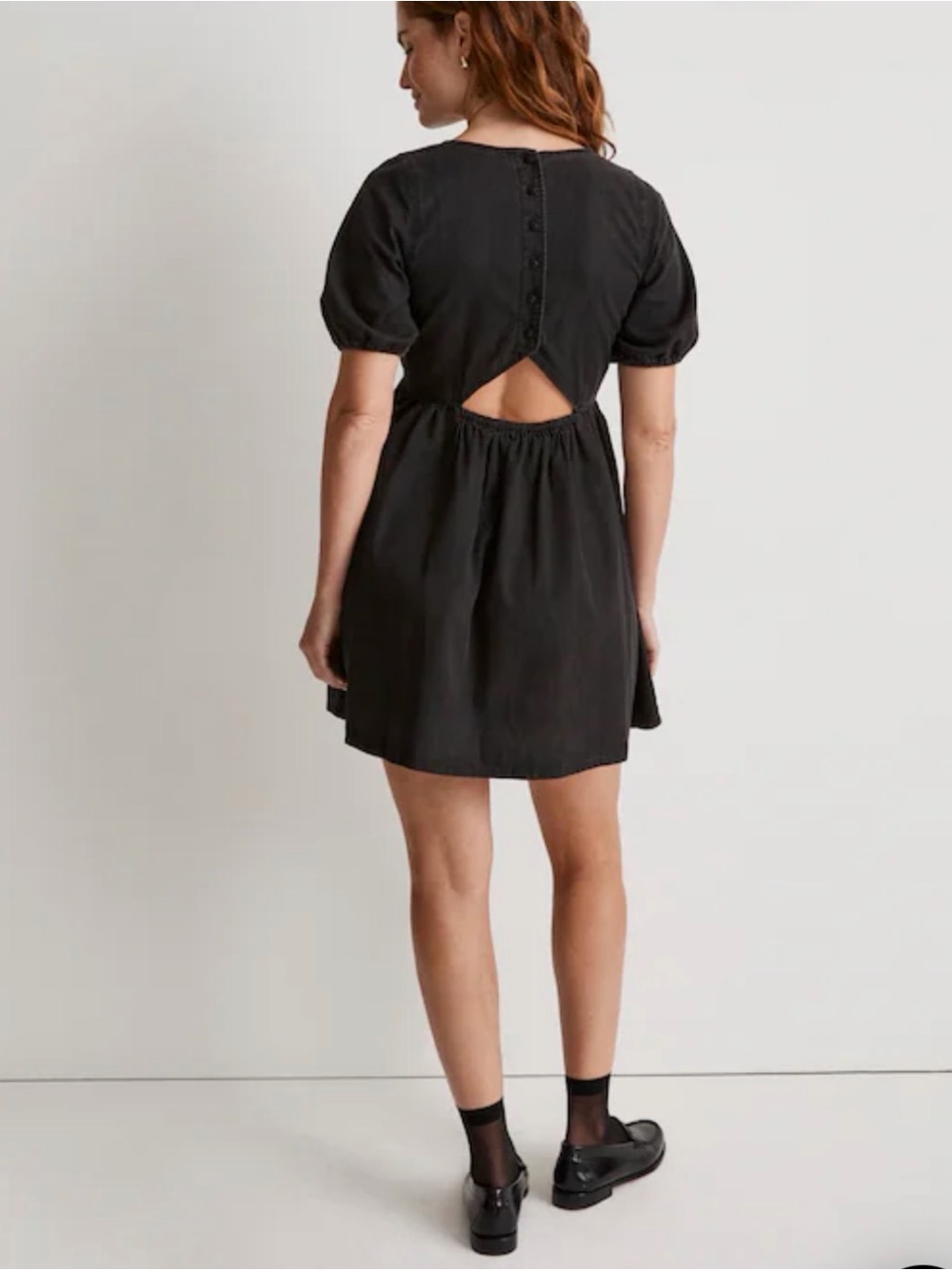 Madewell Lunar Wash Mini Dress with Puff Sleeves - Annamarie